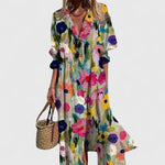 Robe A - line imprimée pour femmes - Emilia Lane