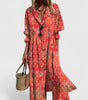 Robe A - line imprimée pour femmes - Emilia Lane