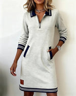 Robe à manches longues en coton pour femmes - Emilia Lane