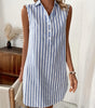 Robe chemise à rayures en coton pour femmes - Emilia Lane