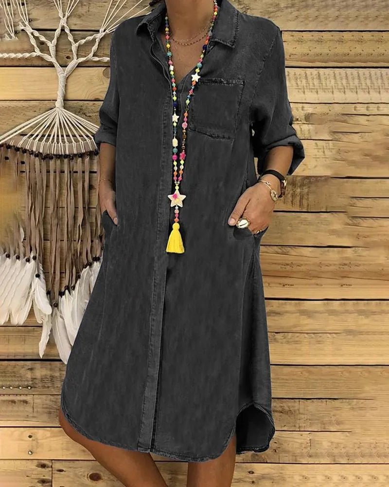 Robe Chemise en Denim Casual et Confortable pour Femmes - Emilia Lane