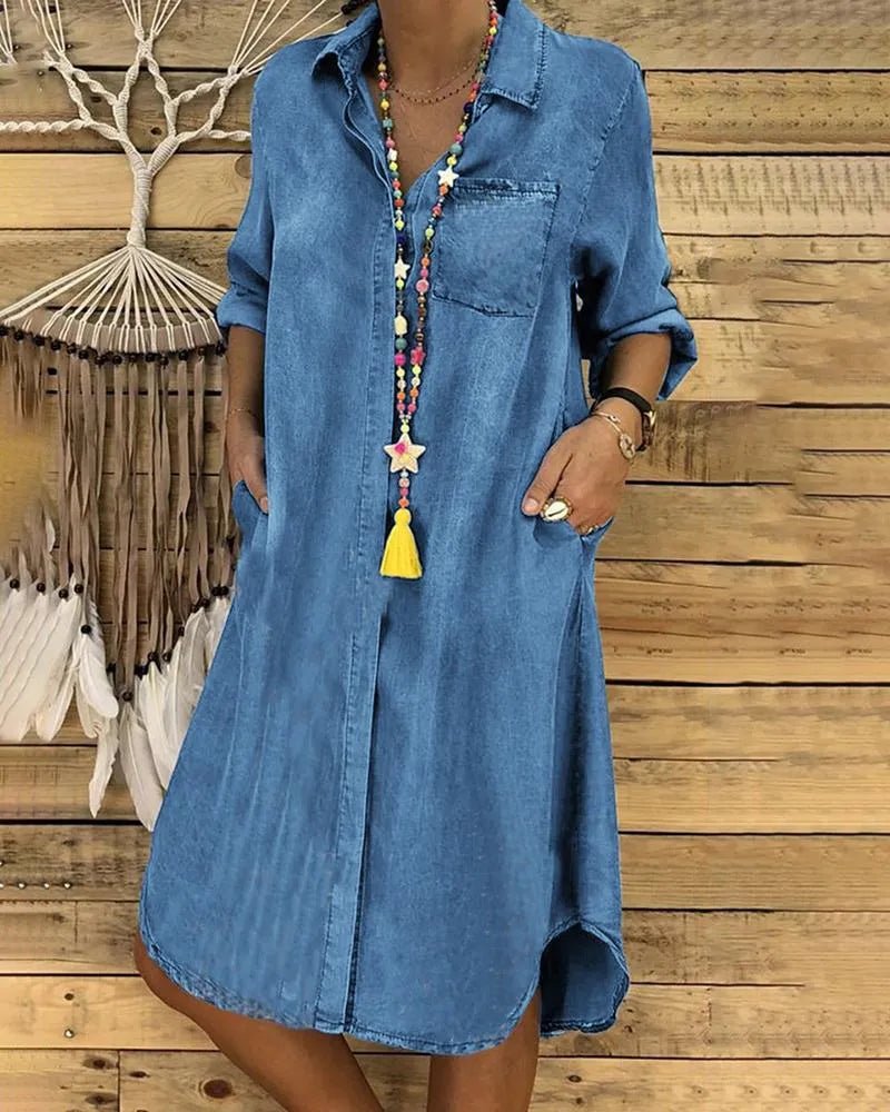 Robe Chemise en Denim Casual et Confortable pour Femmes - Emilia Lane