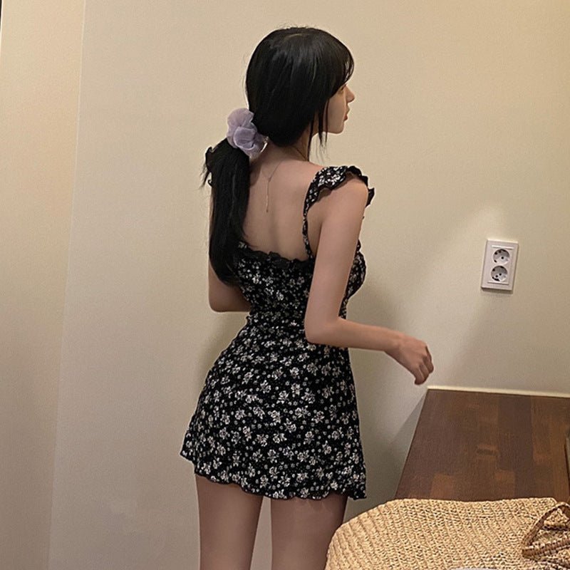Robe Courte à Bretelles Imprimé Floral pour Femme - Emilia Lane