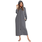 Robe de nuit zippée à capuche pour femmes - Emilia Lane