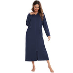 Robe de nuit zippée à capuche pour femmes - Emilia Lane