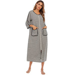 Robe de nuit zippée à capuche pour femmes - Emilia Lane