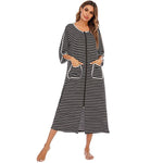 Robe de nuit zippée à capuche pour femmes - Emilia Lane