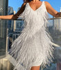 Robe de soirée à franges silhouette flatteuse élégante - Emilia Lane