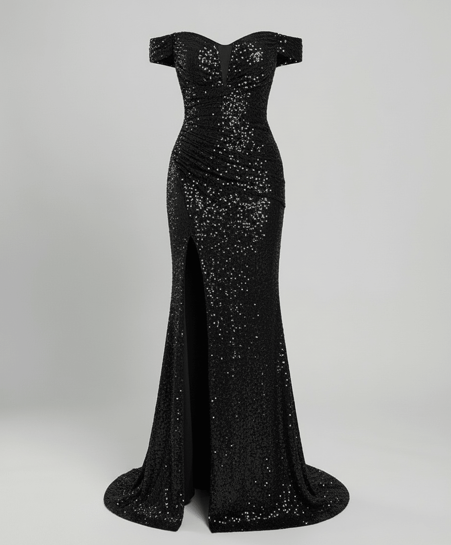 Robe de Soirée à Paillettes et Fente pour Femme | Idéale pour les Sorties - Emilia Lane