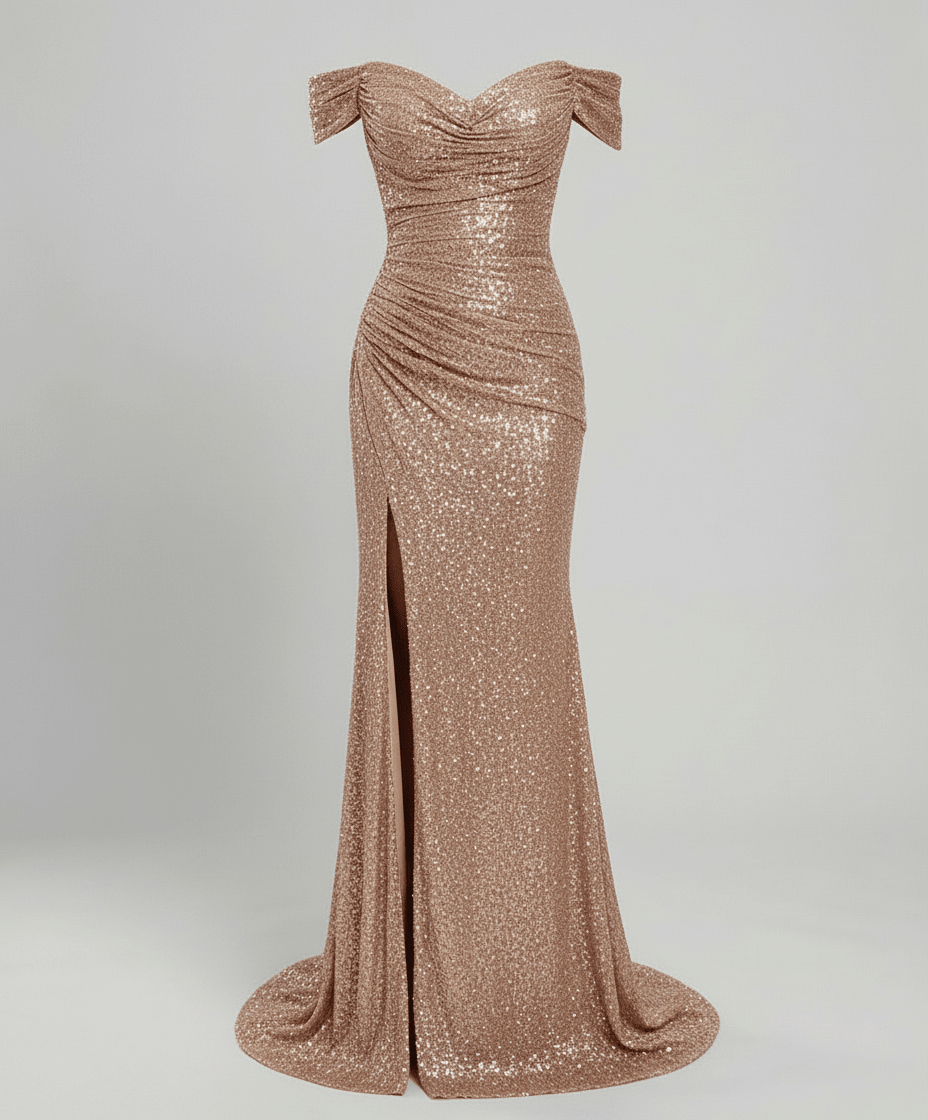 Robe de Soirée à Paillettes et Fente pour Femme | Idéale pour les Sorties - Emilia Lane