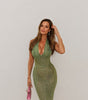 Robe de soirée moulante verte pour femmes - Emilia Lane