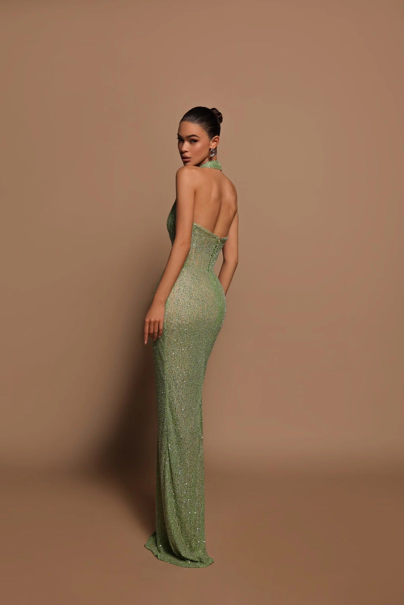 Robe de soirée moulante verte pour femmes - Emilia Lane