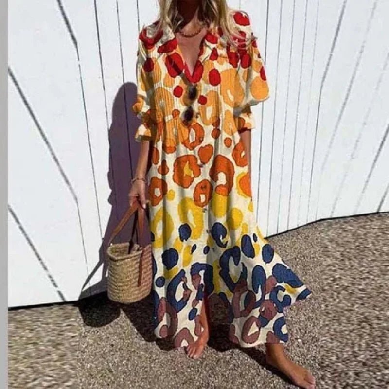 Robe décontractée à manches courtes avec col à revers pour Femmes - Emilia Lane