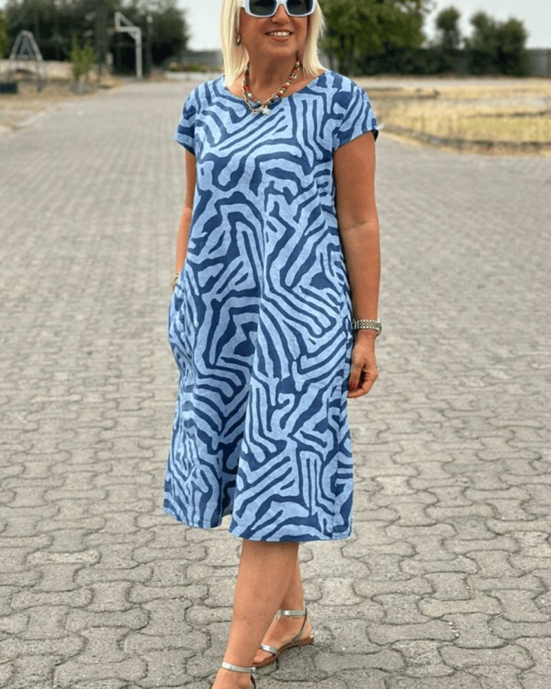 Robe d'Été Col Rond pour Femmes - Emilia Lane