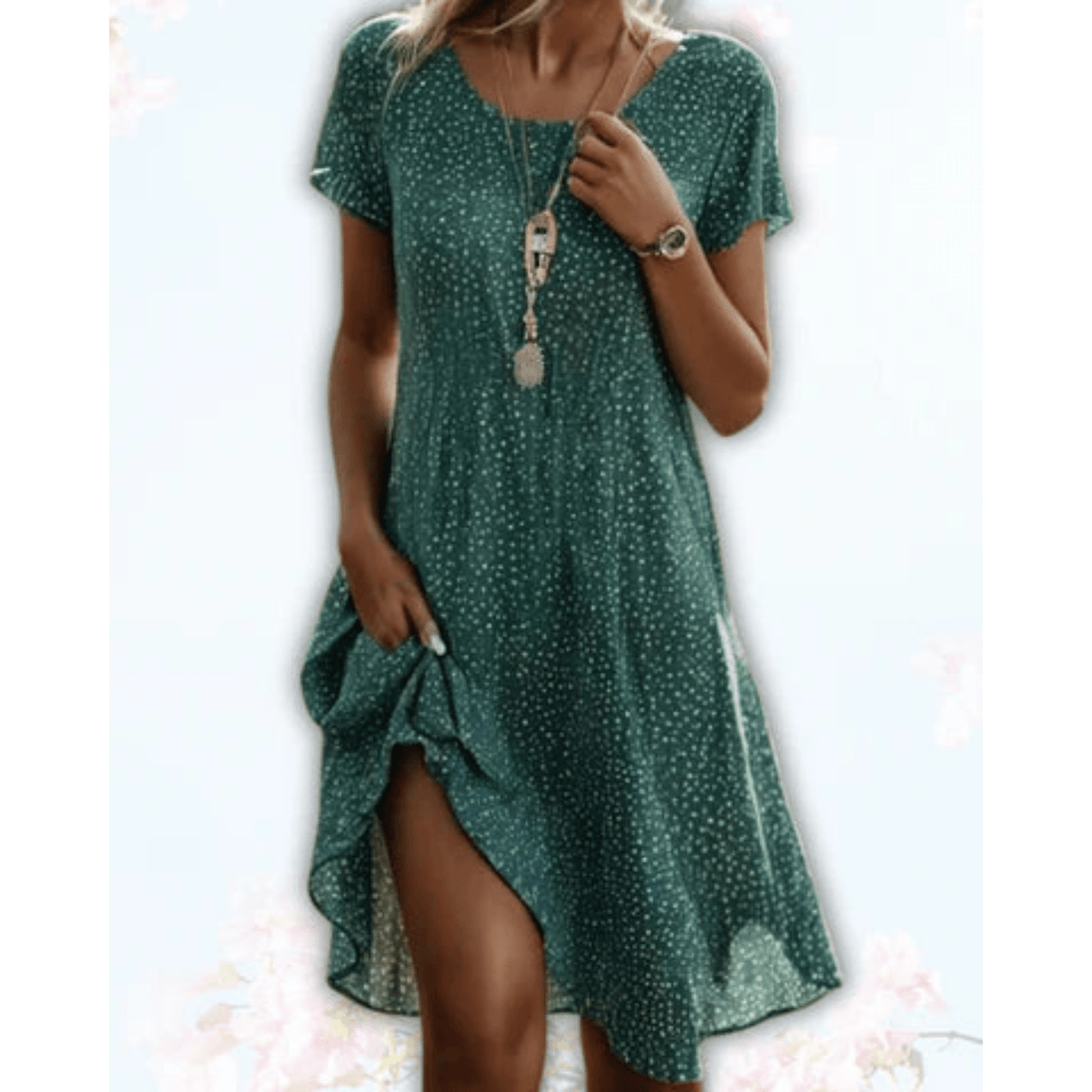 Vestito Estivo Midi con Stampa Geometrica da Donna | Ideale per le Vacanze