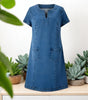Robe Droite en Denim avec Poches pour Femmes - Emilia Lane