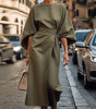 Robe Élégante à Manches Lanterne pour Femmes - Emilia Lane