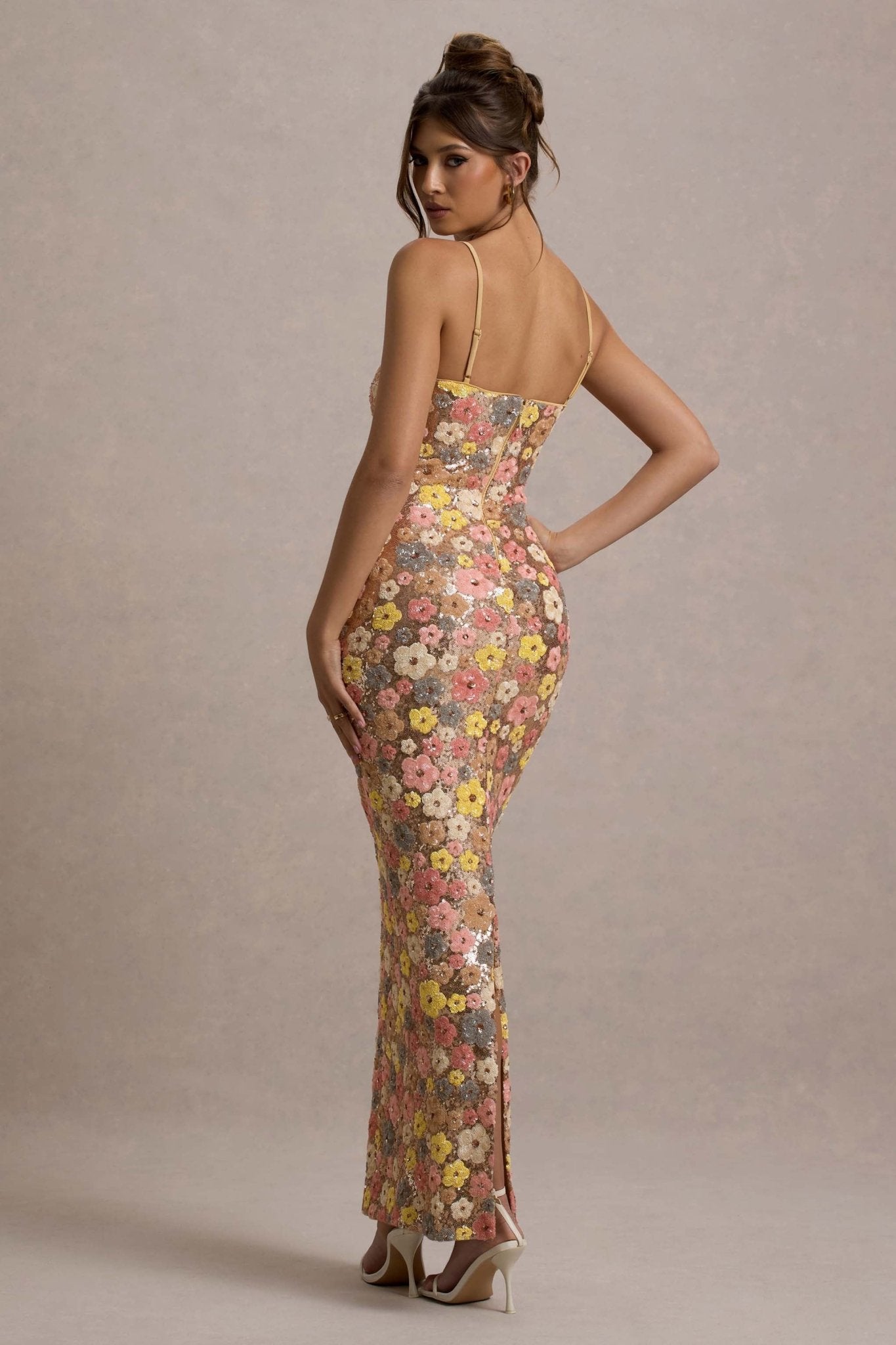 Robe Longue à Bretelles en Sequins pour Femmes - Emilia Lane