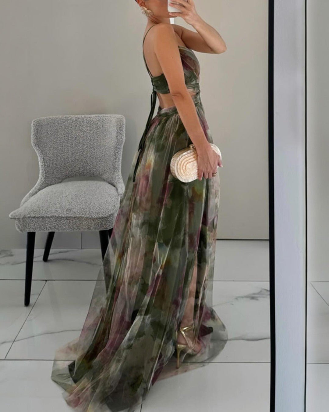 Robe longue à bretelles pour femmes - Emilia Lane