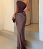 Robe longue à col asymétrique pour femmes - Emilia Lane