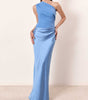 Robe longue à col asymétrique pour femmes - Emilia Lane
