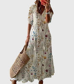 Robe Longue à Col V pour Femmes - Emilia Lane