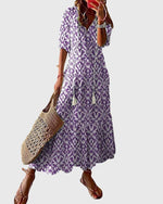 Robe Longue à Col V pour Femmes - Emilia Lane