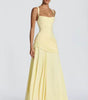 Robe Longue à Encolure Carrée et Drapé Latéral pour Femme | Idéale pour l'Été - Emilia Lane