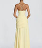 Robe Longue à Encolure Carrée et Drapé Latéral pour Femme | Idéale pour l'Été - Emilia Lane