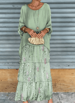 Robe Longue à Manches Chauve - Souris pour Femme | Idéale pour les Sorties - Emilia Lane