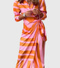 Robe longue à manches longues imprimée pour femmes - Emilia Lane