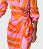 Robe longue à manches longues imprimée pour femmes - Emilia Lane