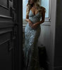 Robe Longue à Paillettes avec Bretelles et Décolleté V pour Femme | Idéale pour les Sorties - Emilia Lane