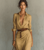 Robe Longue Asymétrique à Ceinture pour Femmes - Emilia Lane