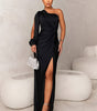 Robe Longue Asymétrique à Épaule Dénudée pour Femmes - Emilia Lane