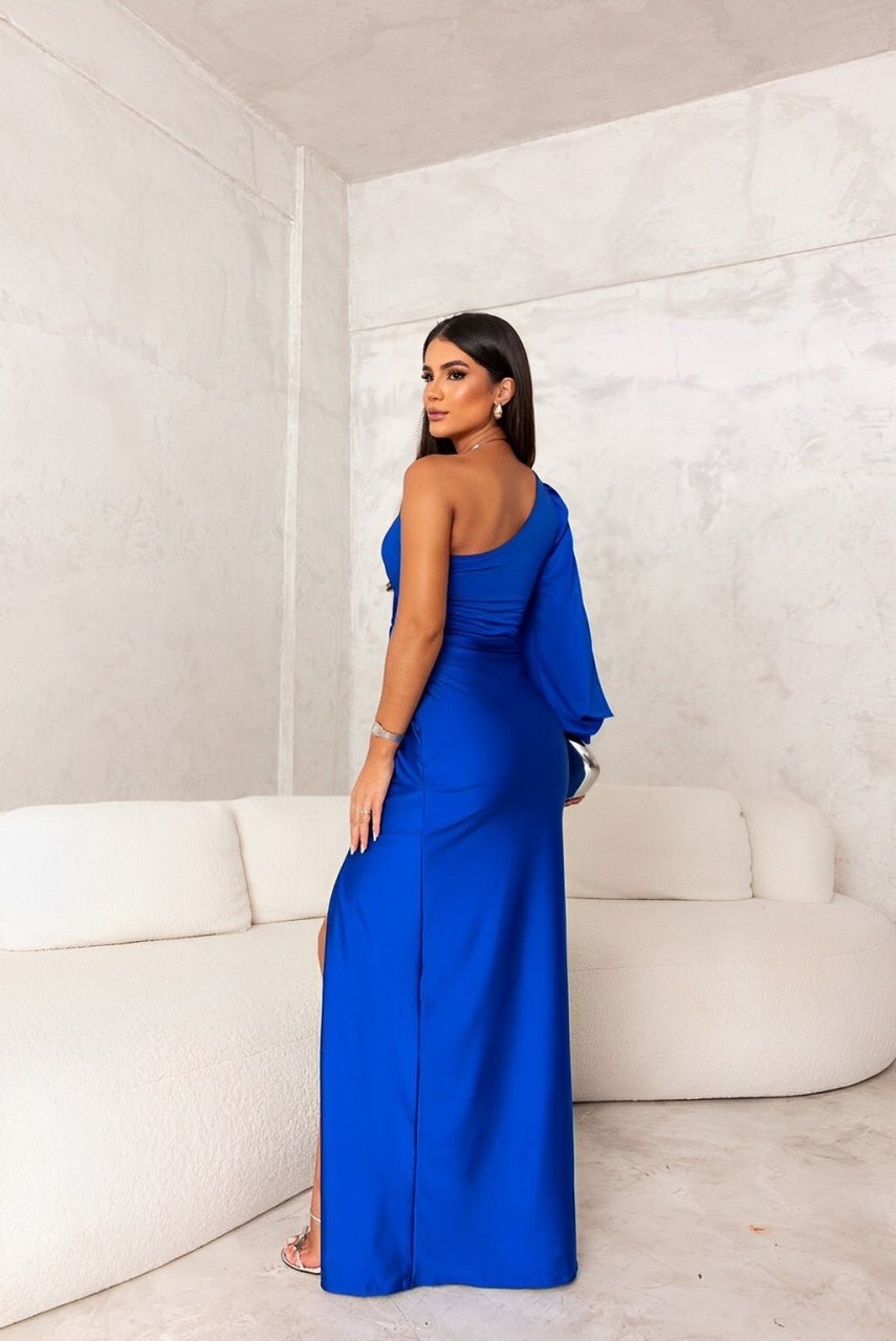 Robe Longue Asymétrique à Épaule Dénudée pour Femmes - Emilia Lane