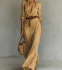 Robe Longue Ceinturée en Coton pour Femmes