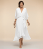 Robe Longue en Chiffon à Manches Chauve - Souris pour Femmes - Emilia Lane