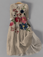 Robe Longue en Dentelle Botanique avec Poches pour Femme | Idéale pour les Sorties - Emilia Lane