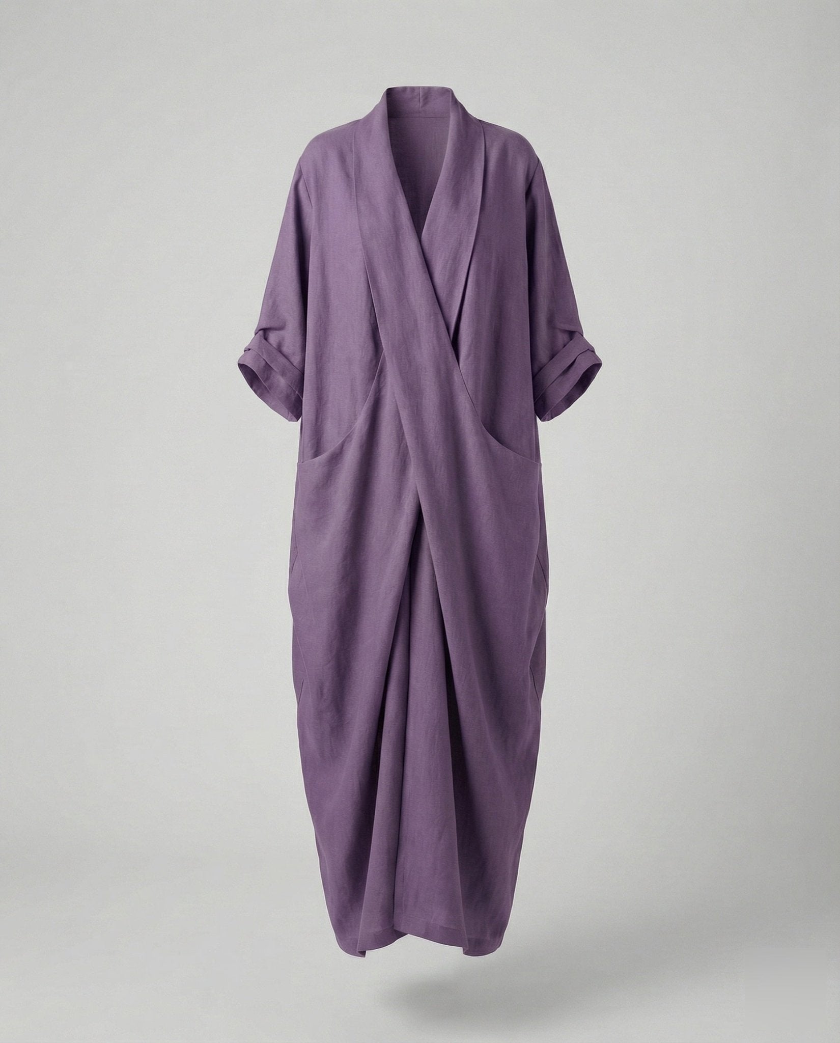 Robe Longue en Lin Moulante avec Poches pour Femme | Idéale pour les Vacances - Emilia Lane