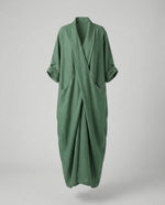 Robe Longue en Lin Moulante avec Poches pour Femme | Idéale pour les Vacances - Emilia Lane