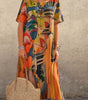 Robe Longue Imprimé Tropicaux Manches Courtes pour Femme - Emilia Lane
