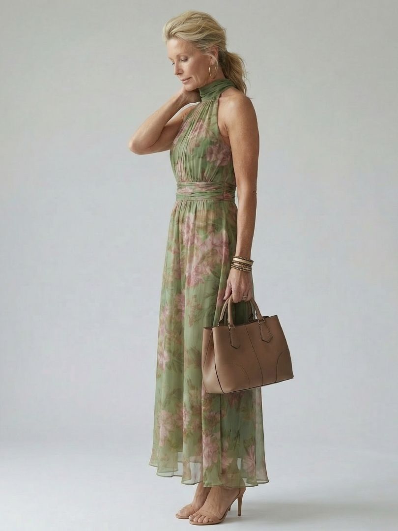 Robe Longue Imprimée Florale pour Femmes - Emilia Lane