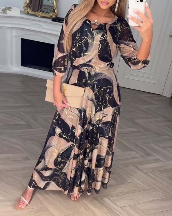 Robe longue imprimée pour femmes - Emilia Lane