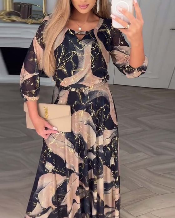 Robe longue imprimée pour femmes - Emilia Lane