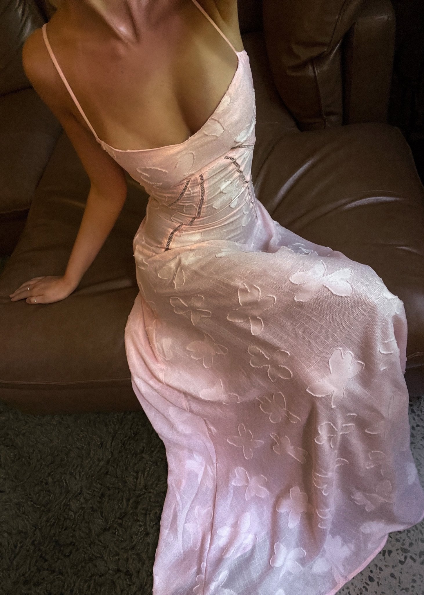 Robe Longue Jacquard Corset pour Femmes - Emilia Lane
