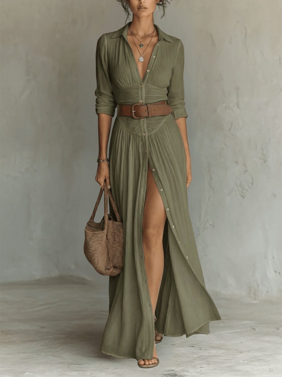 Robe Longue plissée pour Femmes - Emilia Lane