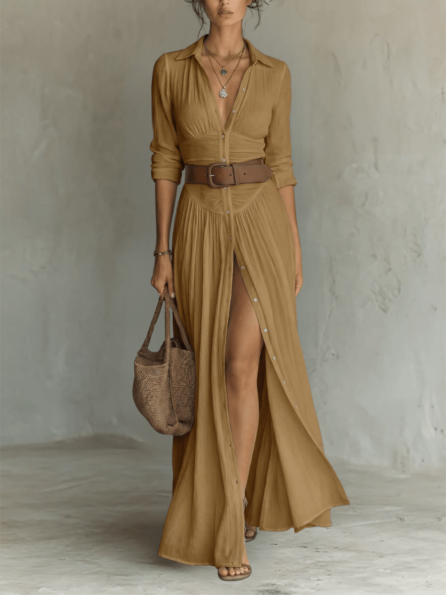 Robe Longue plissée pour Femmes - Emilia Lane