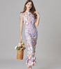 Robe Longue sans Manches à Appliqué Floral pour Femme | Idéale pour les Sorties - Emilia Lane