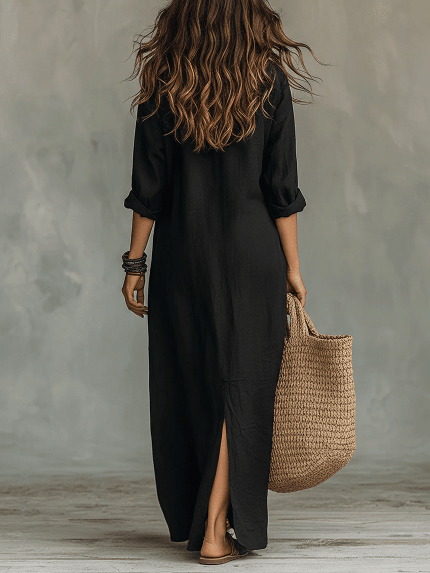 Robe Longue Style Chemise à Boutons pour Femmes - Emilia Lane